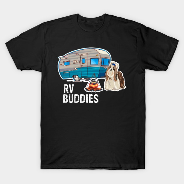 Shih Tzu Dog Rv Buddies Pet Lovers Funny Camping Camper T-Shirt by franzaled